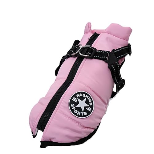 Wuffy - 3-in-1 Hundemantel Mit Geschirr Rosa 4XL von SWZEC