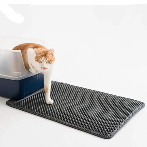 waagemann CleanDream™ - Die Innovative & Pflegeleichte Katzenstreumatte (30 * 30,Schwarz) von SWZEC