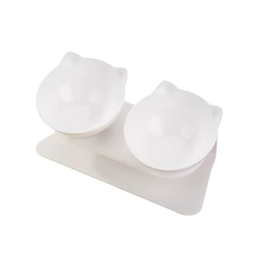 wahre katzenliebe PurrBowl™ - erhöhter Anti-Erbrechen Fressnapf (2PCS,Weiß) von SWZEC