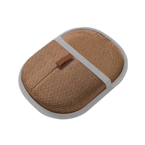 SXQCKJ Doppelseitige, Elektrostatische Fellpflegehandschuhe Für Katzen Und Hunde, Tierhaarentferner Für Kleidung, Sofa, Autositz(Light Brown) von SXQCKJ