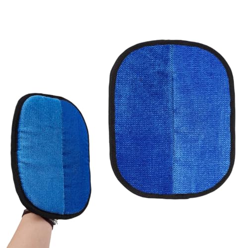SXQCKJ Zweiseitige Pflegehandschuhe für Haustiere, Elektrostatische, Waschbare Handschuhe zur Haarentfernung für Sofa, Bettwäsche Möbel(Blue) von SXQCKJ