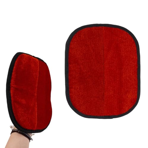 SXQCKJ Zweiseitige Pflegehandschuhe für Haustiere, Elektrostatische, Waschbare Handschuhe zur Haarentfernung für Sofa, Bettwäsche Möbel(Red) von SXQCKJ
