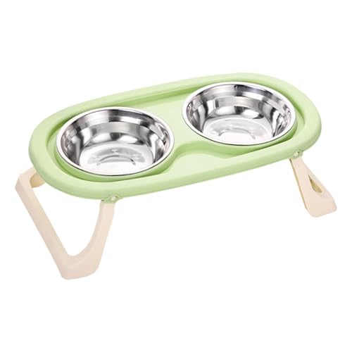Futterstation für Hunde, mehrere Höhen, mit Futternapf, spritzwassergeschützt, Funktionen für einfache Reinigung, Pastellfarbe, rutschfester Futternapf für Katzen von SXRQ