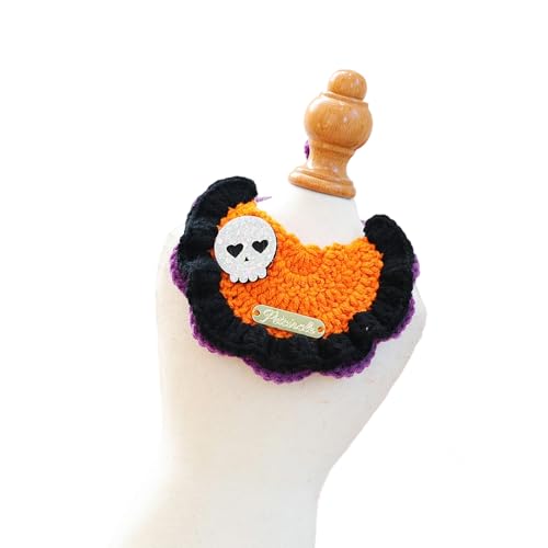 Halloween-Haustier-Halsband, reflektierend, verstellbar, für Hunde und Katzen, sicheres tragbares Polyester-Party-Zubehör, Polyester-Haustierhalsband Halloween-Haustier-Halsband, reflektierend, verstellbar, für Hunde und Katzen, sicheres tragbares Polyester-Party-Zubehör, Polyester-Haustierhalsband von SXRQ