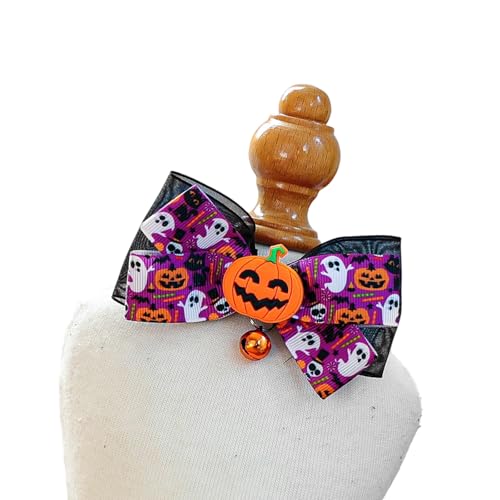 Halloween-Haustier-Halsband, reflektierend, verstellbar, für Hunde und Katzen, sicheres tragbares Polyester-Party-Zubehör, Polyester-Haustierhalsband Halloween-Haustier-Halsband, reflektierend, verstellbar, für Hunde und Katzen, sicheres tragbares Polyester-Party-Zubehör, Polyester-Haustierhalsband von SXRQ