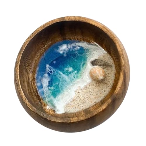 Harze, Ozeane in Schalen, Dekoration mit lebensechten Wasserpflanzen, Schildkröten, Muscheln, Seesternen, für Regal, Tischdekoration, Muscheln, Seesterne, Harze, Kunstschalen von SXRQ
