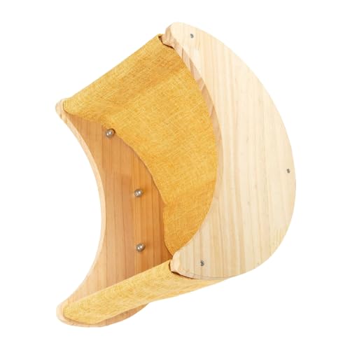 Holzkatzen-Fenstersitz-Hängematte mit 4 starken Saugnäpfen, montiertes Haustierbett für den Innenbereich, hält bis zu 22,7 kg Haustier-Lounge für große Haustiere von SXRQ