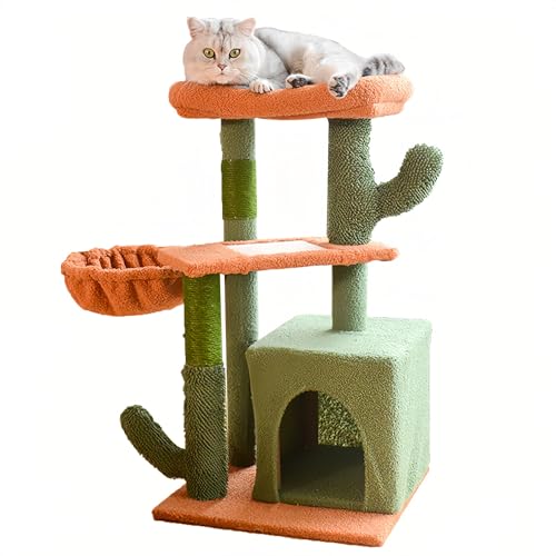 Katzenkratzbaum Mehrstöckige Katzenhäuser mit Kratzbaum, Kratzbaum Klein mit Sprungplattformen und Halbgeschlossenem Wohnbereich Katzenkratzbaum Mehrstöckige Katzenhäuser mit Kratzbaum, Kratzbaum Klein mit Sprungplattformen und Halbgeschlossenem Wohnbereich von SXYCKRUI