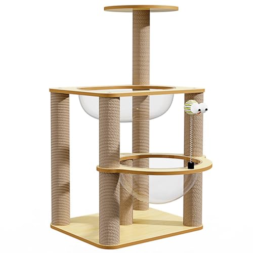 Moderner Katzenkratzbaum, Katzenklettergerüst mit Kratzbäumen und 2 Space Capsule Nest Perch, Mehrstöckiges Aktivitätskratzbäume Moderner Katzenkratzbaum, Katzenklettergerüst mit Kratzbäumen und 2 Space Capsule Nest Perch, Mehrstöckiges Aktivitätskratzbäume von SXYCKRUI