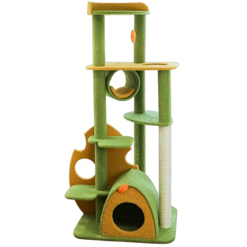 Multifunktionales Katzenkratzbaum, Mehrstöckiges Kratzbaum Groß Mit Sisal-Kratzbaum, Sitzstange Und Spielball Für Entspannende Aktivitäten Im Innenbereich Multifunktionales Katzenkratzbaum, Mehrstöckiges Kratzbaum Groß Mit Sisal-Kratzbaum, Sitzstange Und Spielball Für Entspannende Aktivitäten Im Innenbereich von SXYCKRUI