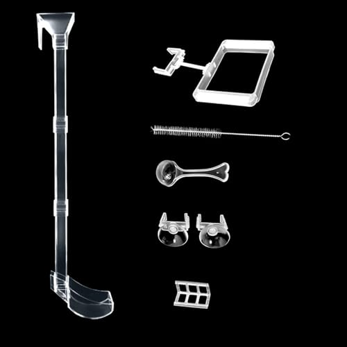 Aquarium Fisch Garnelen Futternapf Set, Transparent Shrimp Feeding Tube Fish Tank Feeding Supplies with Feeding Ring Cleaning Brush Aquarium Fish Tank Feeder von SXYYDSG