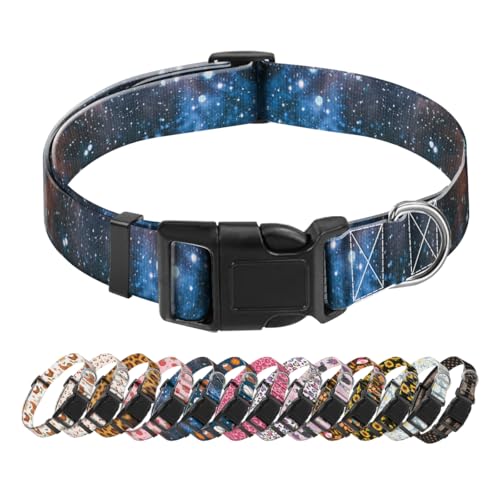 SXboxing Hundehalsband, niedliches Hundehalsband für kleine, mittelgroße und große Hunde, personalisierbar, weich, mit Schnellverschluss-Schnalle zum Spazierengehen, Laufen, Luxus-Galaxie M SXboxing Hundehalsband, niedliches Hundehalsband für kleine, mittelgroße und große Hunde, personalisierbar, weich, mit Schnellverschluss-Schnalle zum Spazierengehen, Laufen, Luxus-Galaxie M von SXboxing