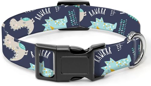SXboxing Hundehalsband, niedliches Hundehalsband für kleine, mittelgroße und große Hunde, personalisierbar, weich, mit Schnellverschluss-Schnalle zum Spazierengehen, Laufen, blaue niedliche von SXboxing