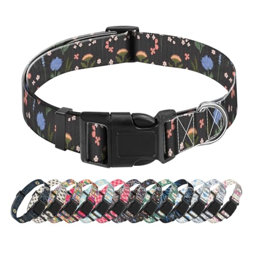 SXboxing Hundehalsband, niedliches Hundehalsband für kleine, mittelgroße und große Hunde, personalisierbar, weich, mit Schnellverschluss-Schnalle zum Spazierengehen, Laufen, kleine Boho-Blumen, Größe SXboxing Hundehalsband, niedliches Hundehalsband für kleine, mittelgroße und große Hunde, personalisierbar, weich, mit Schnellverschluss-Schnalle zum Spazierengehen, Laufen, kleine Boho-Blumen, Größe von SXboxing