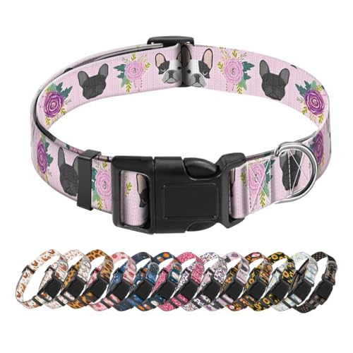 SXboxing Hundehalsband, niedliches Hundehalsband für kleine, mittelgroße und große Hunde, personalisierbar, weich, mit Schnellverschluss-Schnalle zum Spazierengehen, Laufen, niedliche Hunde, Größe M SXboxing Hundehalsband, niedliches Hundehalsband für kleine, mittelgroße und große Hunde, personalisierbar, weich, mit Schnellverschluss-Schnalle zum Spazierengehen, Laufen, niedliche Hunde, Größe M von SXboxing