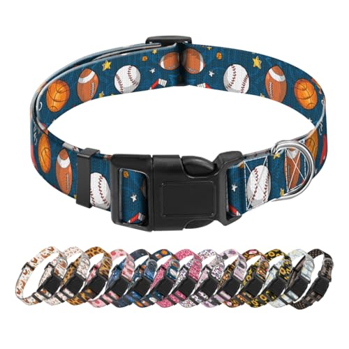 SXboxing Hundehalsband, niedliches Hundehalsband für kleine, mittelgroße und große Hunde, personalisierbar, weich, mit Schnellverschluss-Schnalle zum Spazierengehen, Laufen, niedliches Sport, Blau SXboxing Hundehalsband, niedliches Hundehalsband für kleine, mittelgroße und große Hunde, personalisierbar, weich, mit Schnellverschluss-Schnalle zum Spazierengehen, Laufen, niedliches Sport, Blau von SXboxing