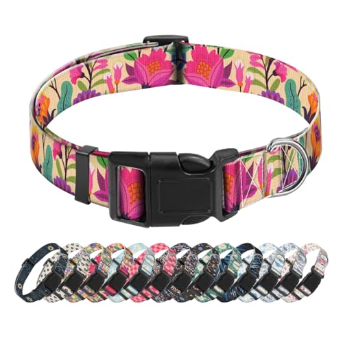 SXboxing Hundehalsband, niedliches Hundehalsband für kleine, mittelgroße und große Hunde, personalisierbar, weich, mit Schnellverschluss-Schnalle zum Spazierengehen, Laufen, niedliches buntes SXboxing Hundehalsband, niedliches Hundehalsband für kleine, mittelgroße und große Hunde, personalisierbar, weich, mit Schnellverschluss-Schnalle zum Spazierengehen, Laufen, niedliches buntes von SXboxing