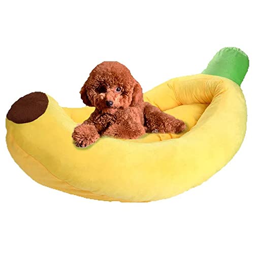 Babybett für kleine Hunde waschbar. EIN bananenförmiges Katzenbett für Indoor-Katzen. Haustierbett für kleine Hunde und Kätzchen mit rutschfestem Boden von SYCARPET