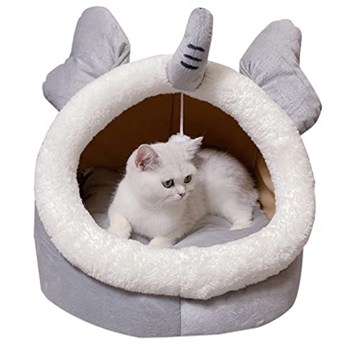 Bequemes Haustier Bett Warm Cave Nest Kaninchen Form Winddicht bewegliches Haustier Katze Bett für Katzen und Welpen von SYCARPET
