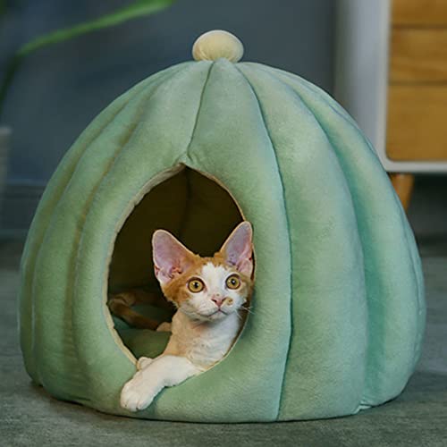 Cat Cave, 2-in-1 multifunktionales Cat Cave Bett für Hauskatzen. Katzenzelt, abnehmbare, waschbare, gepolsterte Kissen, weiches, selbstheizendes Katzenbett von SYCARPET