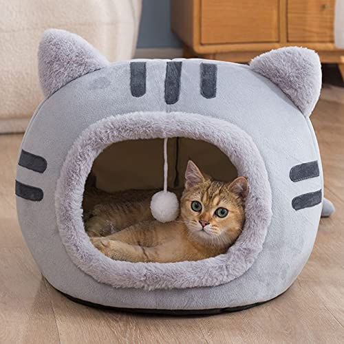 SYCARPET Haustier Bett warm Höhle Nest Schlaf Bett für Katzen und Welpen Hundehaus Interior von SYCARPET