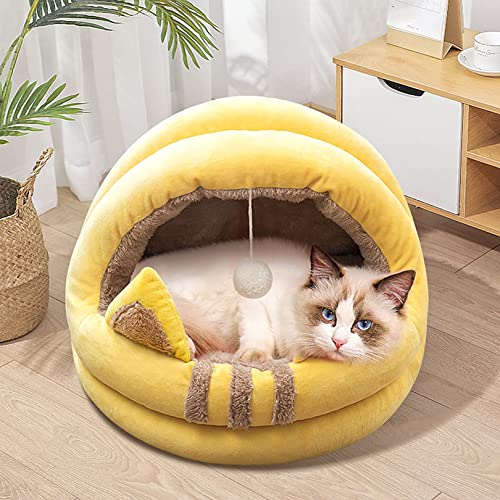 Home Haustier Bett für eine Matte und einen warmen Zwinger, Katzenbett Kitten Dog Hole Komfortables Bett, bewegliches Haustier Bett von SYCARPET