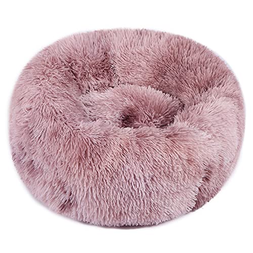 SYCARPET Indoor Katzenbett, waschbar flauschig rundes Haustierbett rutschfest, beruhigend weich Plüsch Donut Kuschelkissen für kleine Hunde und Kätzchen Selbsterwärmung von SYCARPET