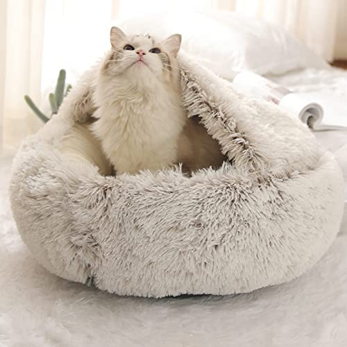 Indoor Katzenbett für Katzen Babybett für kleine Hunde und Kätzchen Waschbares rundes Haustierbett von SYCARPET
