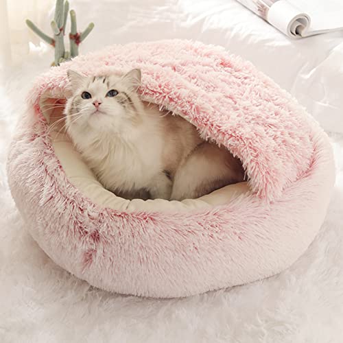 Indoor Katzenbett für Katzen Babybett für kleine Hunde und Kätzchen Waschbares rundes Haustierbett von SYCARPET
