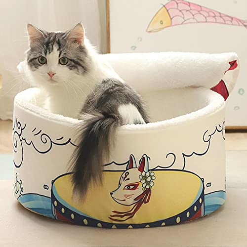 Katze Nest Instant-Nudeln Form Katze Haus Katze Schlafsofa niedlich und komfortabel Haustier Haus abnehmbar weiches Haustier Bett für Kätzchen und Hunde Katze Nest Instant-Nudeln Form Katze Haus Katze Schlafsofa niedlich und komfortabel Haustier Haus abnehmbar weiches Haustier Bett für Kätzchen und Hunde von SYCARPET