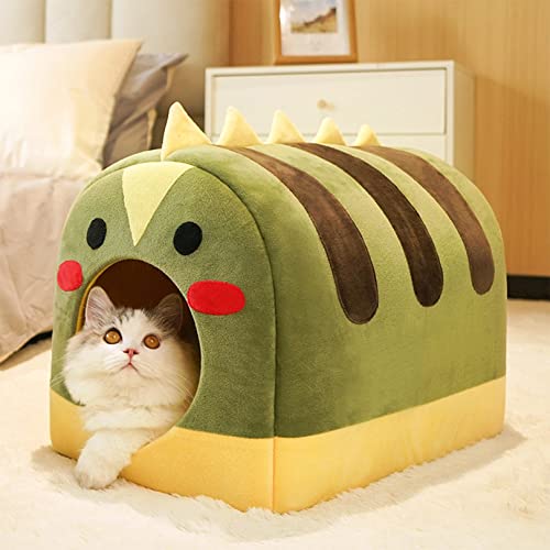 Katzenbett für Indoor Katzen-Große Katzenhöhle für das Haus der Haustierkatzen mit Flauschigen, abnehmbaren und waschbaren Kissen, Katzen versteckt Wawy Bett Katzenbett für Indoor Katzen-Große Katzenhöhle für das Haus der Haustierkatzen mit Flauschigen, abnehmbaren und waschbaren Kissen, Katzen versteckt Wawy Bett von SYCARPET
