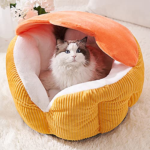 Katzenbett für Indoor-Katzen-Katzenhöhlenbett Katzenhaus Katzenzelt Waschbare, weiche und selbstheizende Katzenbetten, Katzenbetten und -möbel, Bettsofas für Haustiere von SYCARPET