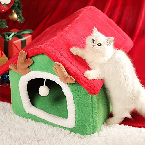Katzenbett für Indoor-Katzen-abnehmbare und waschbare Matten Katzenloch, ruhige, komfortable und weiche Haustierhaus, niedliche und freundliche Indoor-Katzenhaus, Nicht deformiert Katzenbett für Indoor-Katzen-abnehmbare und waschbare Matten Katzenloch, ruhige, komfortable und weiche Haustierhaus, niedliche und freundliche Indoor-Katzenhaus, Nicht deformiert von SYCARPET