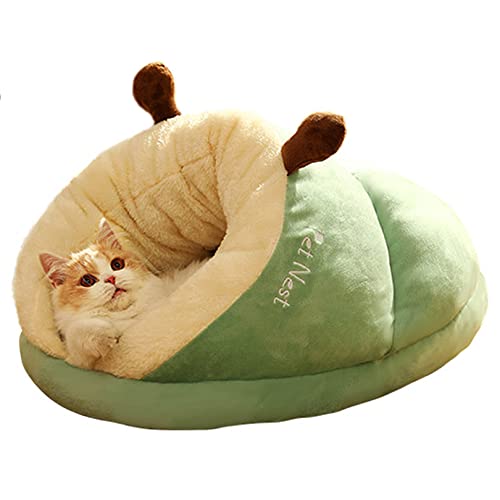 Katzenbett für Indoor-Katzen. Welpenbett mit Rutschfester Unterseite, Katzenloch in Form von Hausschuhen, super weiches und beruhigendes Haustier-Schlafsofa für das Welpenbett von SYCARPET