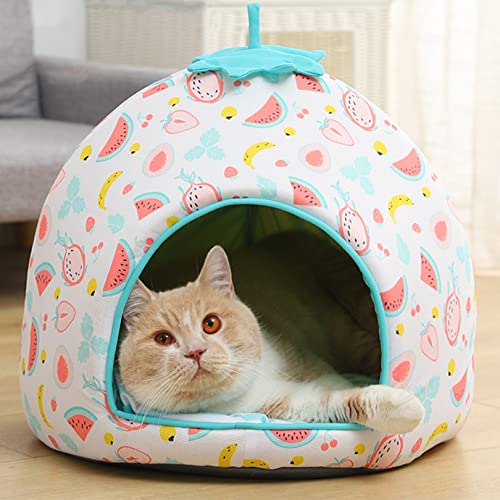Katzennest Spaß Fruchtform, Vier Jahreszeiten universelle Katzennest halbgeschlossene Katzen- und Hundehöhle, warme und stilvolle Katzenbett warme Dekoration Katzennest Spaß Fruchtform, Vier Jahreszeiten universelle Katzennest halbgeschlossene Katzen- und Hundehöhle, warme und stilvolle Katzenbett warme Dekoration von SYCARPET