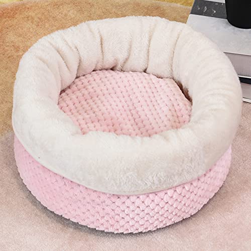 Pet Craft Indoor Katze rundes Katzenbett, superweicher Plüsch, Memory-Schaum, maschinenwaschbar, beruhigendes Katzenbett von SYCARPET