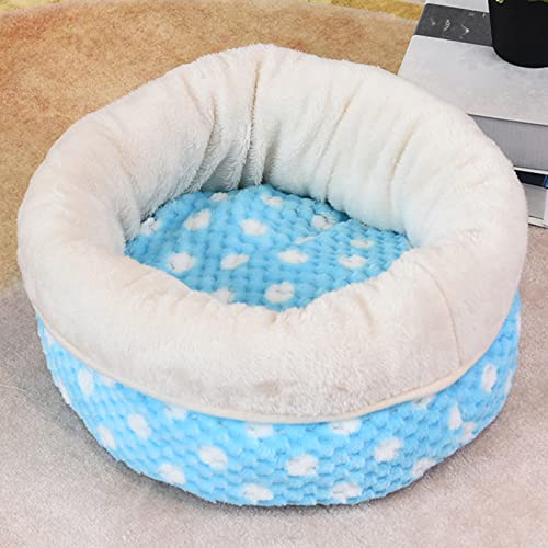 Pet Craft Indoor Katze rundes Katzenbett, superweicher Plüsch, Memory-Schaum, maschinenwaschbar, beruhigendes Katzenbett von SYCARPET