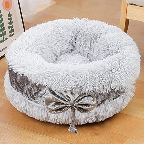 Puppy Bed-Katzenbett-Beruhigend Plüsch Haustier Polster Sofa waschbar Anxiolytische Runde Donut Hugger Flauschige Wurf für Welpen und Kätzchen von SYCARPET