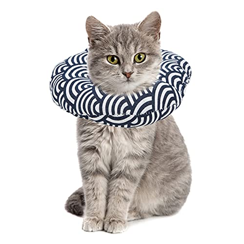 Cat Protect Cone Donut Katzen-Erholungshalsband Verstellbares Donut-Erholungshalsband für Kätzchen und Welpen Wundheilungsschutz(XS) von SYH&AQYE