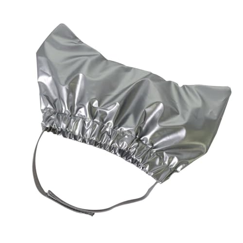Duschhaube for Hunde, Ohrenschutz for Katzen for Baden, Badehut for Katzen und Hunde for Schutz der Ohren, elastische Kopfbedeckung for Katzen, Hunde, Kätzchen und Welpen(grau,M) von SYH&AQYE