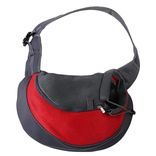 SYH&AQYE Hundetragetuch, wendbare Welpentragetasche mit Aufbewahrungstasche, freihändige Hundetragetasche for Tragen Kleiner Hunde und Katzen(rot,L) von SYH&AQYE