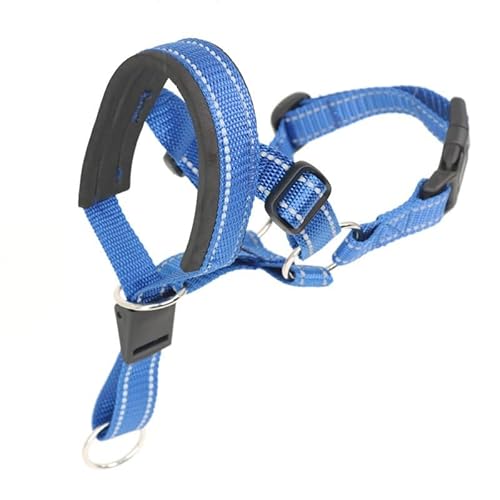 SYH&AQYE Maulkorb for Hunde, verstellbare Hundeleine und Maulkorb, ausbruchsicheres Design for Fellpflege, Training, Spazierengehen. Passt klein for Training, Spazierengehen, Reisen(Blau,XL) von SYH&AQYE