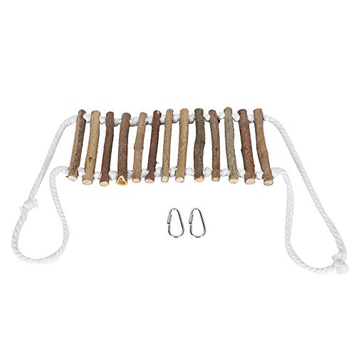 Vogelschaukelbrücke, Papageienstamm-Zugbrücke, Holzleiter, Flexible Schaukelbrücke, Vogelbiss-Trainingsspielzeug für Hamster, Eichhörnchen, Papagei Vogelschaukelbrücke, Papageienstamm-Zugbrücke, Holzleiter, Flexible Schaukelbrücke, Vogelbiss-Trainingsspielzeug für Hamster, Eichhörnchen, Papagei von SYH&AQYE