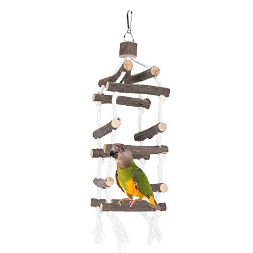 SYH&AQYE Vogelschaukelbrücke, Papageienstamm-Zugbrücke, Holzleiter, Haustier-Vogeltreppe, Zugbrücke, DREI Schichten, Kletterleiter, Papageien, Holz-Kauspielzeug SYH&AQYE Vogelschaukelbrücke, Papageienstamm-Zugbrücke, Holzleiter, Haustier-Vogeltreppe, Zugbrücke, DREI Schichten, Kletterleiter, Papageien, Holz-Kauspielzeug von SYH&AQYE