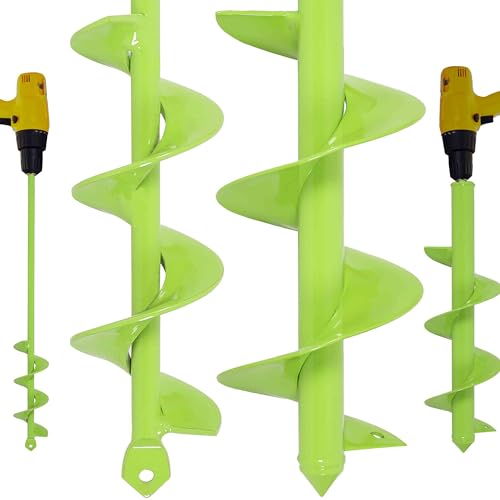 SYITCUN 9x40cm,4x42cm Erdbohrer für Bohrmaschine – Schwerer Gartenbohrer,Pflanzlochbohrer für Blumenzwiebeln,Blumen & kleine Bäume – Robuster Zwiebelbohrer/Turboplanter&Bodenbohrer für Garten SYITCUN 9x40cm,4x42cm Erdbohrer für Bohrmaschine – Schwerer Gartenbohrer,Pflanzlochbohrer für Blumenzwiebeln,Blumen & kleine Bäume – Robuster Zwiebelbohrer/Turboplanter&Bodenbohrer für Garten von SYITCUN