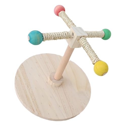 Tragbarer Vogelständer für kleine und mittelgroße Papageien, Sittiche, Nymphensittiche, interaktives Spinning, Training von SYJHHWGS