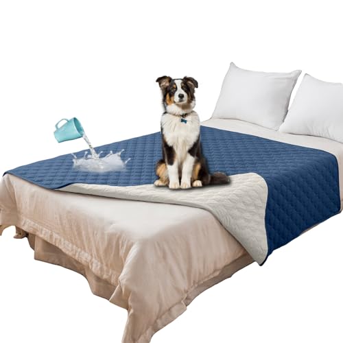 SYLC Hundedecke Wasserdicht Hunde Decken Hundematte Undurchlässig rutschfest Sofaschutz Katze Waschbar Für Bett/Sofa/Auto/Outdoor (102 x 127 cm/40 x 50 in,Denim) von SYLC