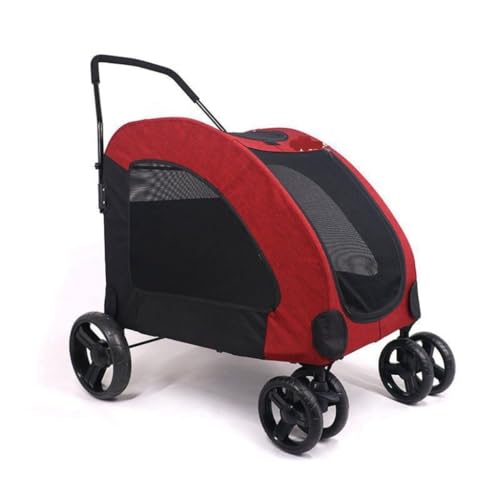 Hunde Kinderwagen Haustier-Kinderwagen, vierrädriger Haustier-Kinderwagen, zusammenklappbarer Haustier-Kinderwagen, leichter Haustier-Kinderwagen, großer Haustier-Kinderwagen Katzen Kinderwagen(Red) Hunde Kinderwagen Haustier-Kinderwagen, vierrädriger Haustier-Kinderwagen, zusammenklappbarer Haustier-Kinderwagen, leichter Haustier-Kinderwagen, großer Haustier-Kinderwagen Katzen Kinderwagen(Red) von SYLGXH