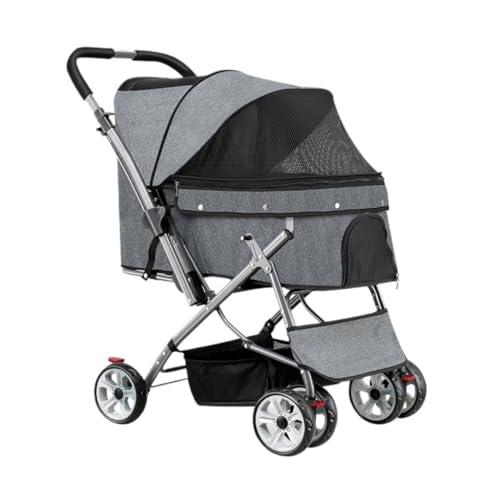 Hunde Kinderwagen Haustier-Kinderwagen for Hunde Und Katzen, Doppelter Haustier-Kinderwagen for Den Außenbereich, Leicht Zusammenklappbar, Mit Vier Rädern, for Hunde Katzen Kinderwagen Hunde Kinderwagen Haustier-Kinderwagen for Hunde Und Katzen, Doppelter Haustier-Kinderwagen for Den Außenbereich, Leicht Zusammenklappbar, Mit Vier Rädern, for Hunde Katzen Kinderwagen von SYLGXH