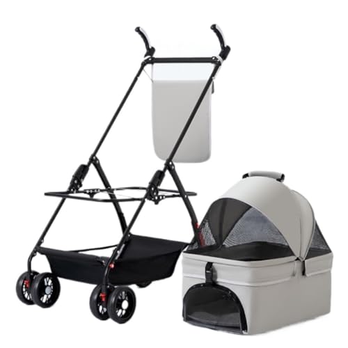 SYLGXH Hunde Kinderwagen Haustierkatzen- Und Hundekinderwagen, Hunde- Und Katzen-Teddy-Kinderwagen, Kleiner Haustierkinderwagen, Leichter Hundekinderwagen Katzen Kinderwagen(G,B) von SYLGXH